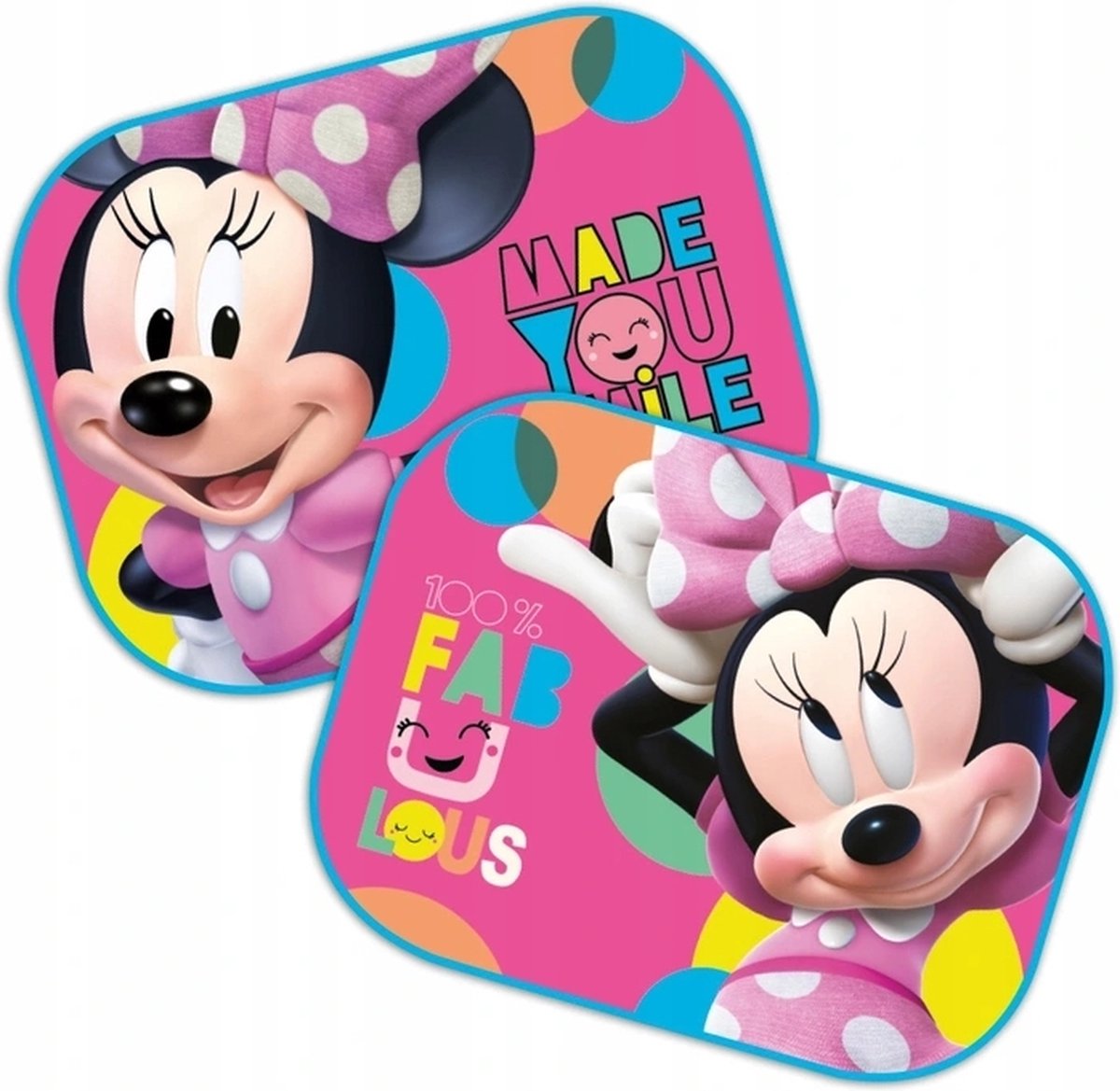 Seven Auto Zonnescherm 2 stuks - Mickey Mouse - Minnie - 35 x 44 cm