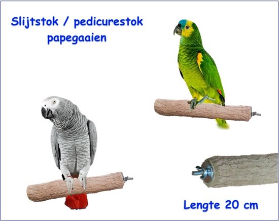 Nagel slijtstok / pedicurestok papegaaien (beton)
