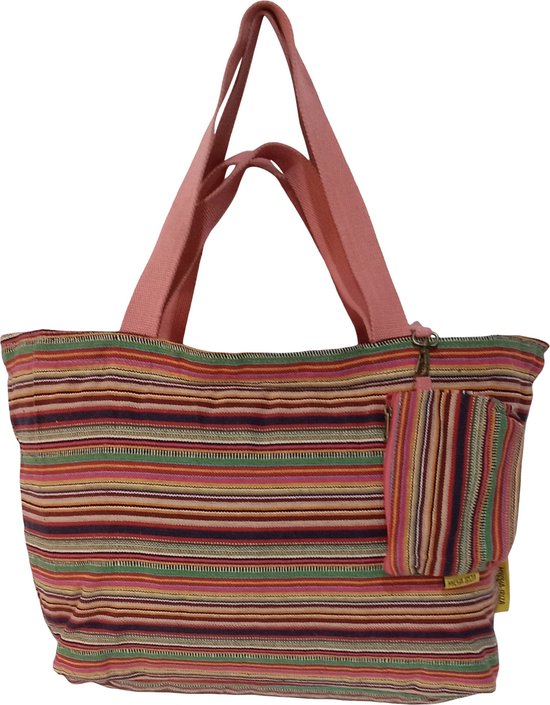 Mycha Ibiza - sac de plage - sac week-end - sac à main - zip - pochette - coton – MYC220022