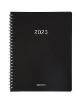 Brepols Agenda 2023 - Timing 4t - POLYPROP - Wire-O - 17,1 x 22 cm - Zwart