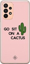 Casimoda® hoesje - Geschikt voor Samsung A23 - Go Sit On A Cactus - Backcover - Siliconen/TPU - Roze