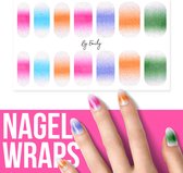 By Emily - Nagel wrap - Colourful Dream | 14 stickers | Nail wrap | Nail art | Trendy | Design | Nagellakvrij | Eenvoudig | Nagel wrap | Nagel stickers | Folie | Zelfklevend | Sjablonen