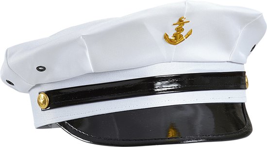 Widmann - Kapitein & Matroos & Zeeman Kostuum - Pet Marine Officier - - Carnavalskleding - Verkleedkleding