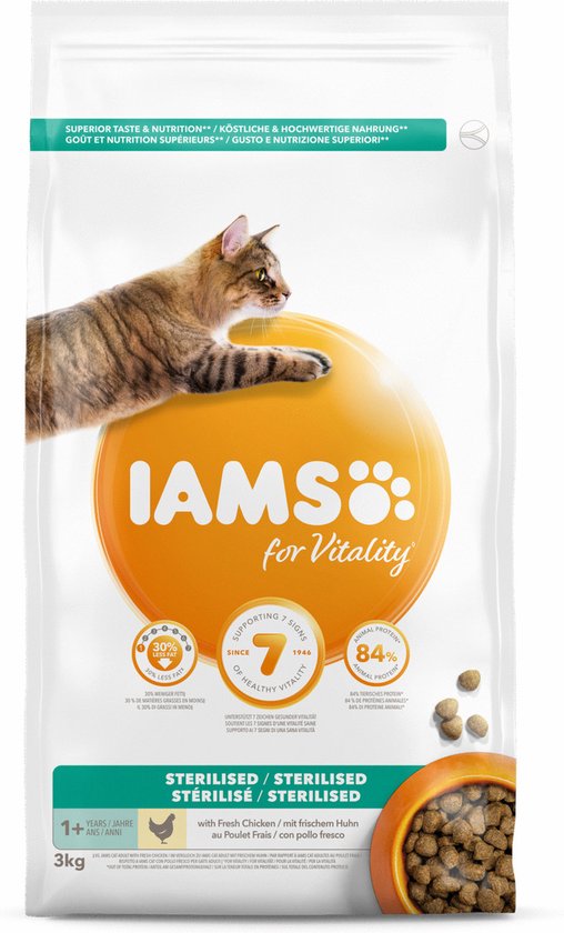 Iams cat adult sterilised - kip - 3 kg
