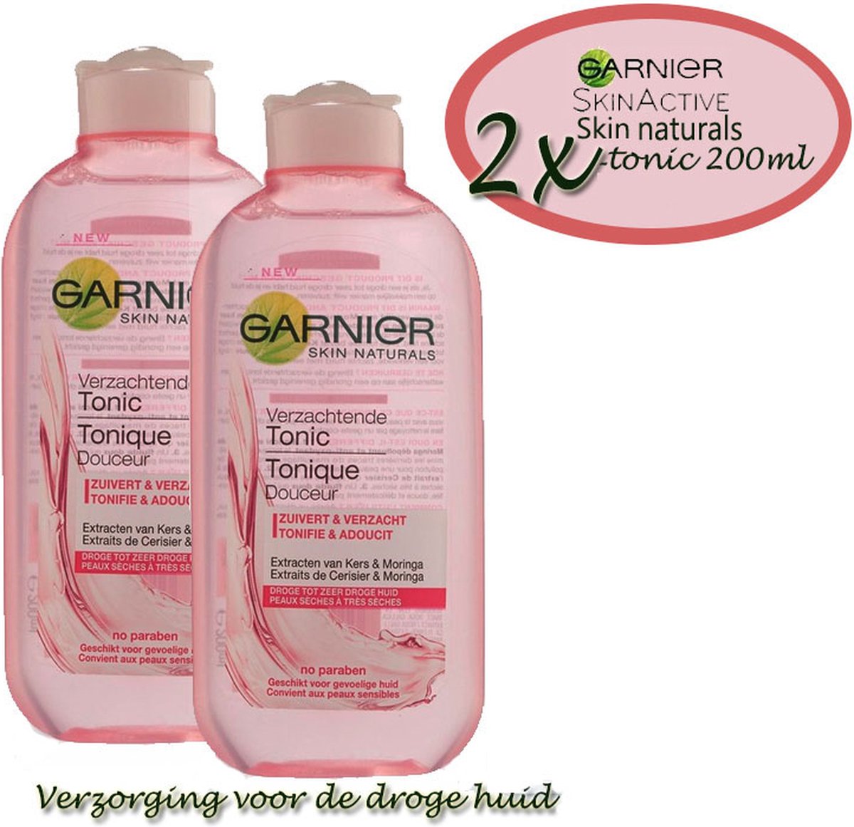 Garnier Skin Naturals Essentials Droge Huid - 2x 200ml - Tonic