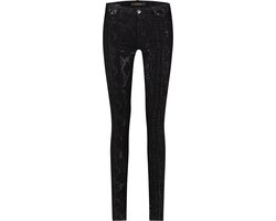 Supertrash - Spijkerbroek Dames Volwassenen - Broek - Jeans - High Waist - Corduroy - Zwart - 24