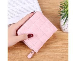 portemonnee dames - portefeuille dames - portemonnee roze - pasjeshouder roze - met rits - 8 pasjes - creditcardhouder - mapje voor pasjes - bankpashouder - card holder - card wallet - mannen en vrouwen