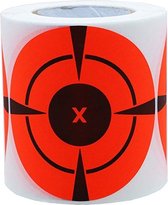 125 Schiet Target Stickers - Rood - Schietschijf 7,6cm