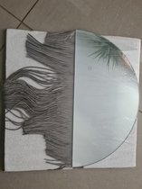 Spiegel met Grijze franjers 40 x 40cm