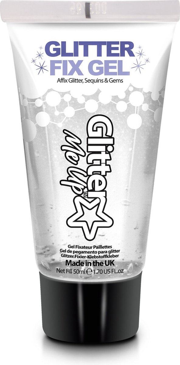 Glitter Fix Gel - Huidlijm - Face Jewels - Glitters gezicht - Make up - Festival accessoires - transparant - 50ml