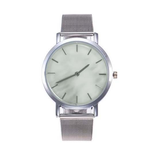 Galaxy Mesh Horloge - Zilverkleurig | Staal | Ø 36 mm | Fashion Favorite