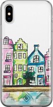 Casimoda® hoesje - Geschikt voor iPhone Xs Max - Amsterdam - Siliconen/TPU telefoonhoesje - Backcover - Amsterdam - Multi