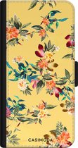 Casimoda® bookcase - Geschikt voor iPhone 11 - Hoesje met pasjeshouder - Bloemen geel flowers - Geel - Kunstleer