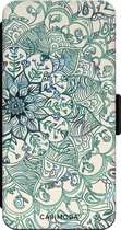 Casimoda® bookcase - Geschikt voor iPhone XR - Hoesje met pasjeshouder - Mandala Blauw - Multi - Kunstleer