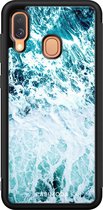Casimoda® hoesje - Geschikt voor Samsung Galaxy A40 - Oceaan - Zwart TPU Backcover - Water - Blauw