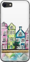 Casimoda® hoesje - Geschikt voor iPhone SE (2020) - Amsterdam - Siliconen/TPU telefoonhoesje - Backcover - Amsterdam - Multi