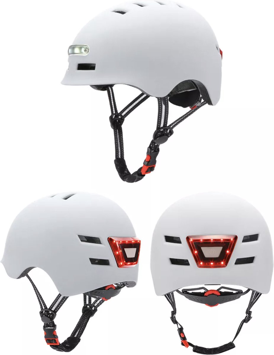 Allround Helm met Led Licht voor Fietsen, Elektrische Fietsen, Skateboarden, Outdoor Sport met 2 jaar garantie!