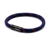 Armband dames touw -  heren armbanden scheepstouw Galeara Riu met magnetische sluiting - Navy Blauw 19.5cm