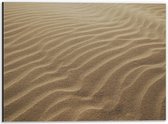 WallClassics - Dibond - Lijnen Zand op het Strand  - 40x30 cm Foto op Aluminium (Wanddecoratie van metaal)