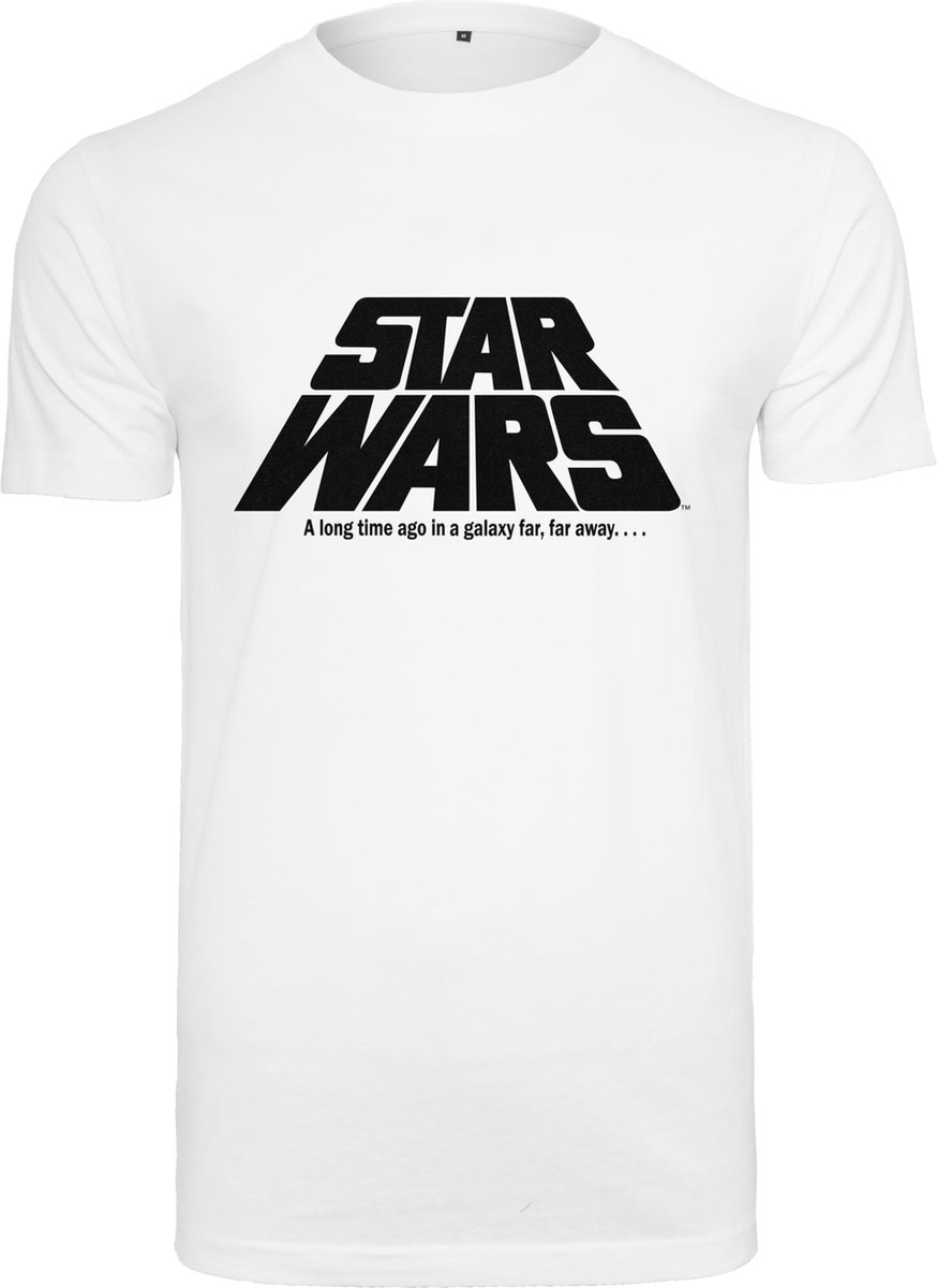 Nieuw - Dikke kwaliteit - Heren - Mannen - Urban - Streetwear - Casual - Modern - Star Wars Original Logo Tee wit