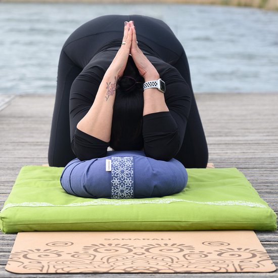 Samarali Groene Meditatie Essentials - Zafu Kussen & Zabuton Mat - Duurzaam en Biologisch van Samarali — afbeelding 4