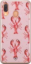 Casimoda® hoesje - Geschikt voor Samsung A40 - Lobster All The Way - Backcover - Siliconen/TPU - Roze