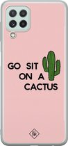 Casimoda® hoesje - Geschikt voor Samsung A22 4G - Go Sit On A Cactus - Backcover - Siliconen/TPU - Roze
