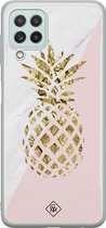 Casimoda® hoesje - Geschikt voor Samsung A22 4G - Ananas - Backcover - Siliconen/TPU - Roze