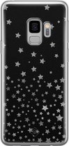 Casimoda® hoesje - Geschikt voor Samsung S9 - Falling Stars - Backcover - Siliconen/TPU - Zwart