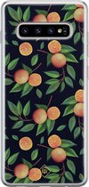 Casimoda® hoesje - Geschikt voor Samsung S10 - Fruit / Sinaasappel - Backcover - Siliconen/TPU - Multi