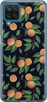 Casimoda® hoesje - Geschikt voor Samsung A12 - Fruit / Sinaasappel - Backcover - Siliconen/TPU - Multi