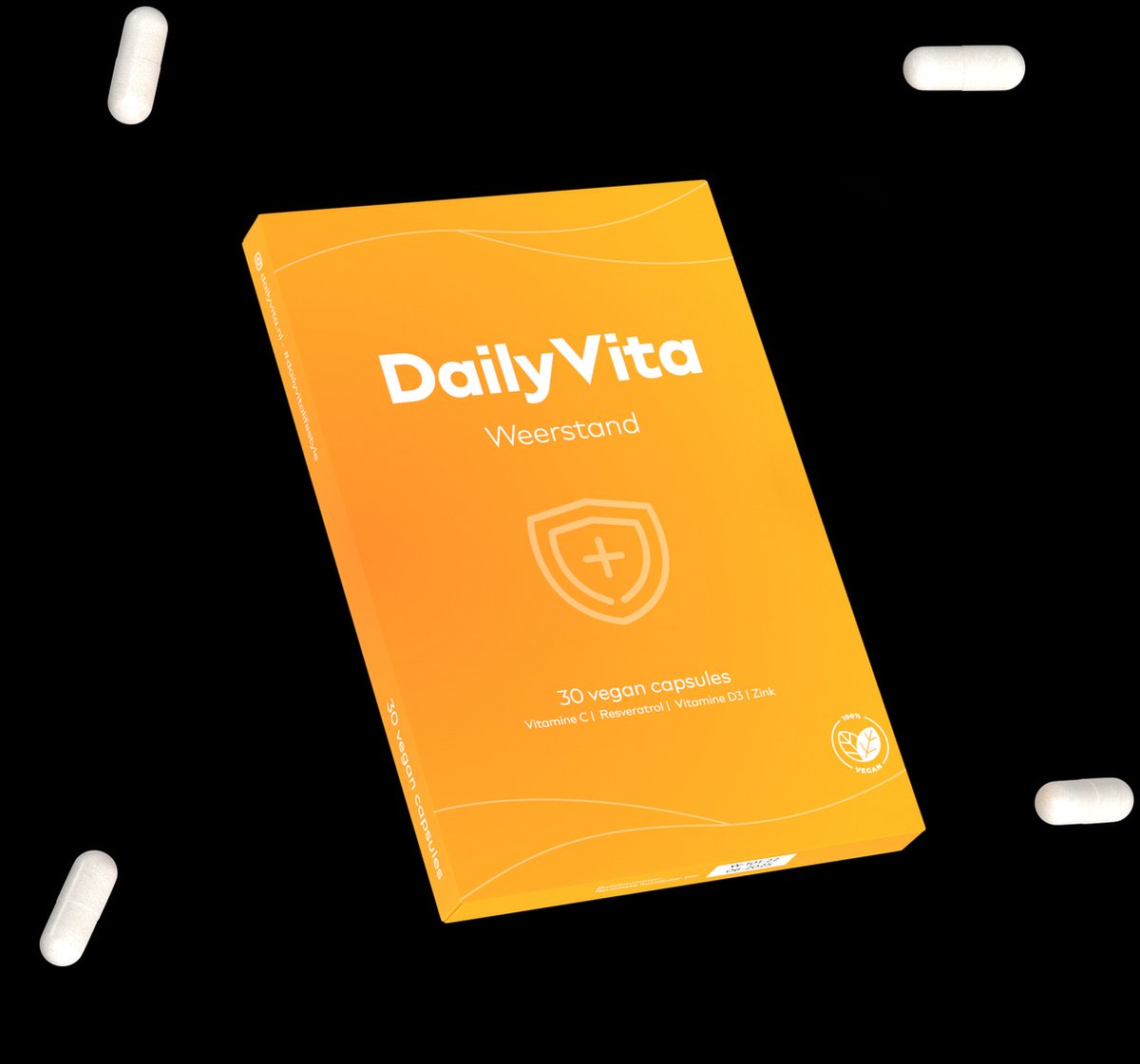 DailyVita - Weerstand - 30 vegan capsules - met Vitamine C, Resveratrol, Vitamine D3 en Zink