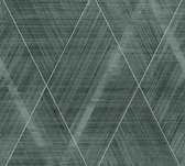 AS Creation The Bos - DIAGONAL DIAMOND WALLPAPER - vert argenté - 1005 x 53 cm