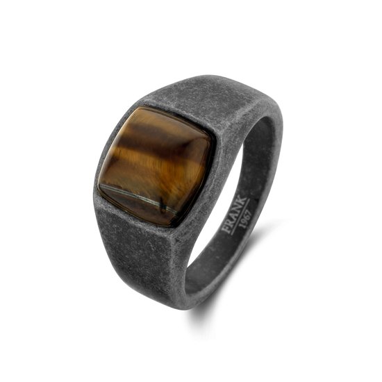 Charmin Goud stainless steel tijgeroog ring Charmin Goud stainless steel tijgeroog ring