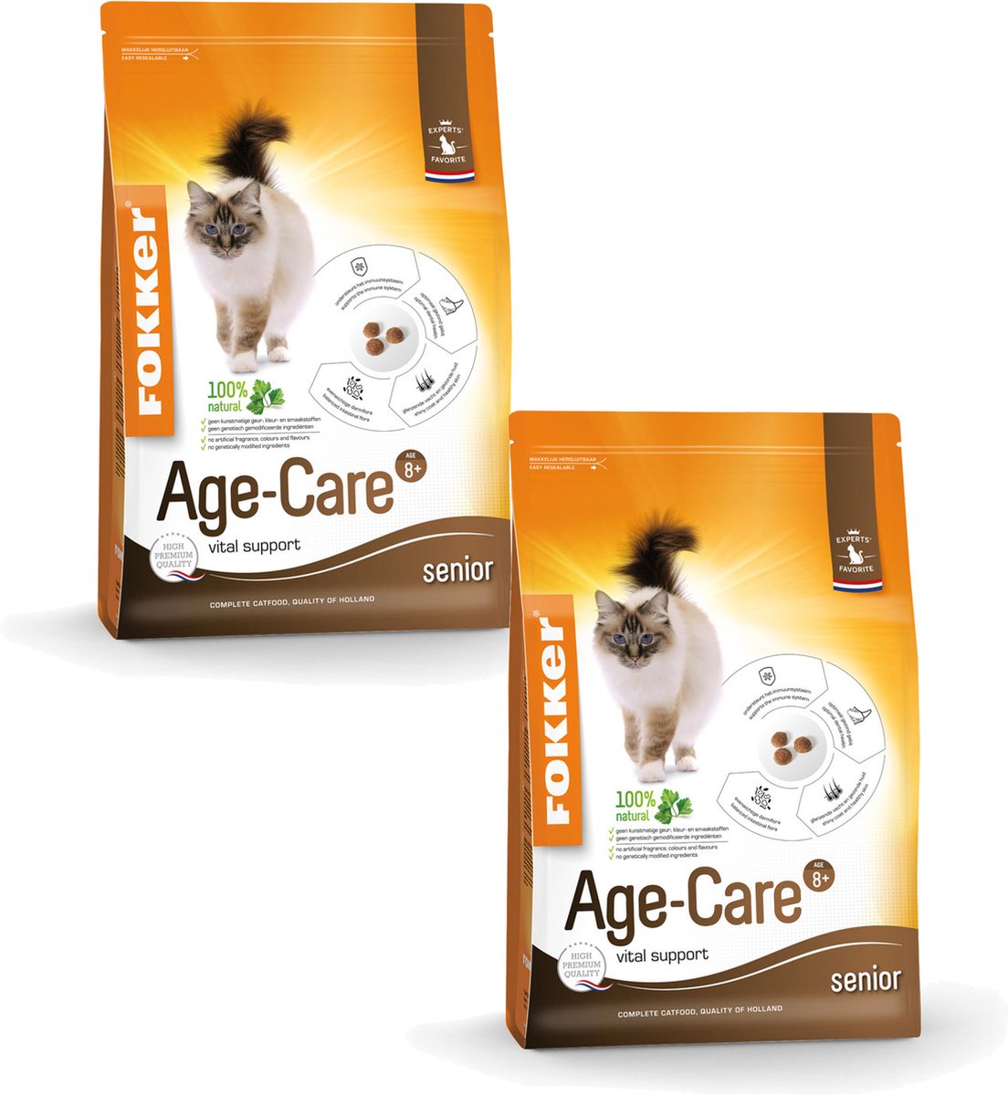 Fokker Fokker Cat Age-Care - Kattenvoer - 2 x Kip 2.5 kg