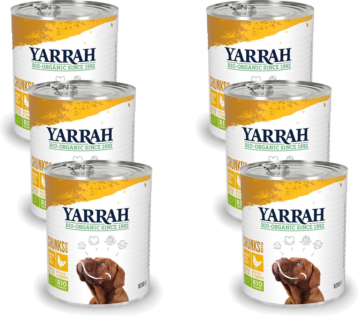 Yarrah Yarrah Bio Blik Brokjes In Saus - Kip - Hondenvoer - 405g