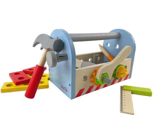 Houten gereedschapskist speelgoed kinderen - Pucts