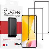 2-pack BMAX geschikt voor Xiaomi 12 Lite Screenprotector - Full Cover - Gehard glas - Tempered glas - Xiaomi screenprotectors 2 stuks - Telefoonglaasje - Beschermglas - Glasplaatje - Screensaver - Screen protector - Case friendly - Zwart