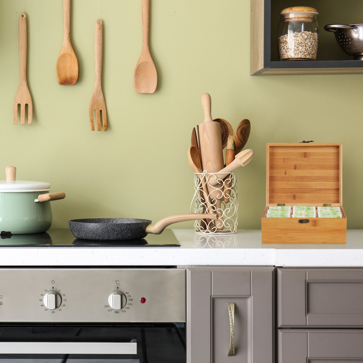 Stijlvolle theedoos - 6 vakken - bamboe - 1 stuk — cadeau in Wonen & Interieur - foto 7