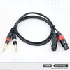 2x XLR - 2x 6.3mm kabel f/m, Zwart
