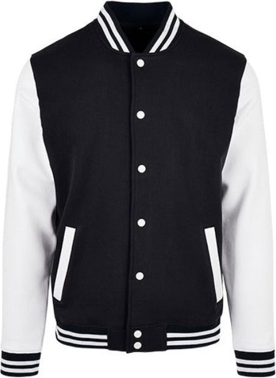 Baseball Jacket (Zwart / Wit) L