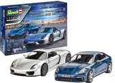 1:24 Revell 05681 Porsche (2 cars!) - Gift Set Plastic Modelbouwpakket