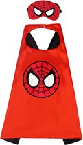 Cape + masque Spiderman - Couleur rouge/noir Cape et masque de super-héros - Cape et masque de super-héros - Déguisement Enfants - Déguisement de super-héros - Thème super-héros - Spiderman - Héros araignée