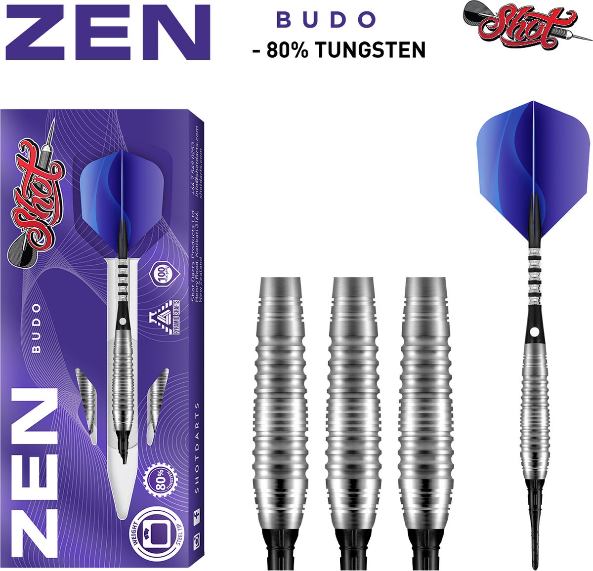 Shot Zen Budo 80% Soft Tip - Dartpijlen 20 Gram