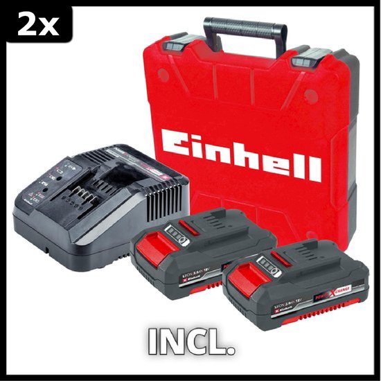 2x Einhell Accu Boor-/Schroefmachine - TE-CD 18/50 Li BL Kit + 2x 2.0Ah ...