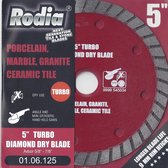 RodiaTop CR RED TURBO 9T 5'' 125mm Diamantzaagblad droogzaagblad diamantslijper zaagblad