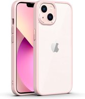 Stargoods - iPhone 12 hoesje - iPhone 12 hoesje Transparant - iPhone 12 hoesje roze - Apple hoesje iPhone 12 - iPhone 12 Pro hoesje - Mat - Gratis screenprotector