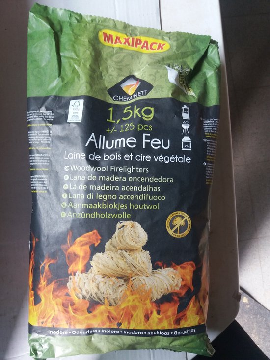 Allume feu Cheminett en Laine de Bois