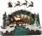 Scène de Noël de luxe d'Oneiro - Père Noël en traîneau - Noël - scènes de Noël - vacances - hiver - éclairage - intérieur - extérieur - atmosphère