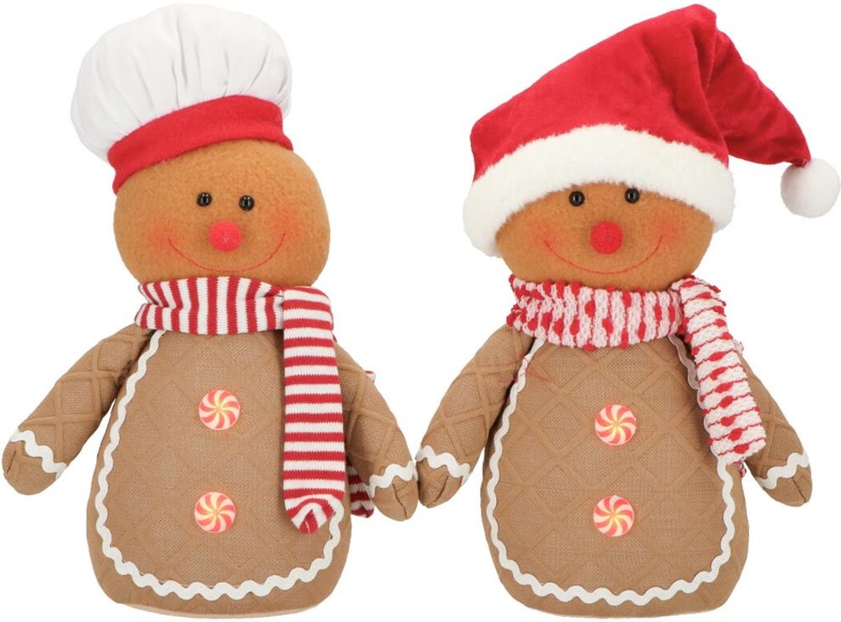 Peluche De Noël - Bonhomme En Pain D'épice Souriant